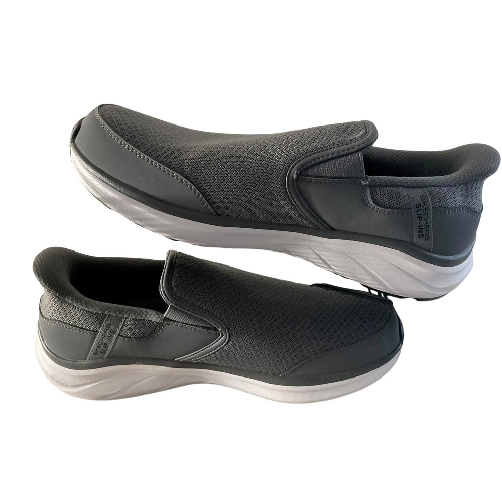 Skechers Hands Free Slip-ins Relaxed Fit Mens Grey Sneakers 233103 Size 10 - Picture 2 of 11